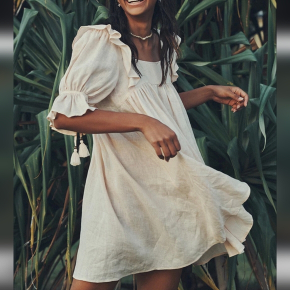 Spell Dresses & Skirts - Spell Mae Linen Mini Dress